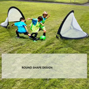 Set of 2 Pop Up Football Goals with Carrying Case  Indoor & Outdoor Training Equipment