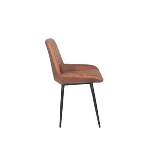 Mariners Genuine Leather Upholstered Dining Chair Brown