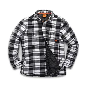 Scruffs - Worker Padded Checked Shirt Black/White - XXL