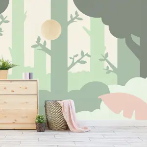 Jungle Wallpaper Mural - Peel & Stick Wallpaper - Size Small (300 x 250 cm)