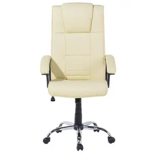 Massage Chair COMFORT Faux Leather Light Beige