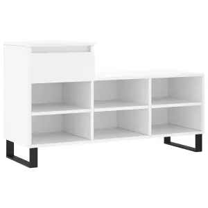 Berkfield Shoe Cabinet White 102x36x60 cm Engineered Wood