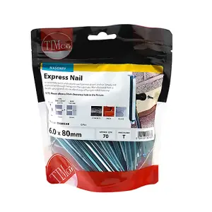 Timco - Express Nails - Zinc (Size 6.0 x 80 - 70 Pieces)