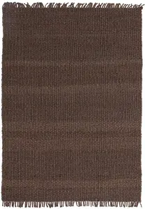 Handmade Kilim Modern Brown Plain Easy to Clean Jute Rug for Living Room Bedroom & Dining Room-120cm X 170cm