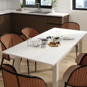 FlexiSpot Extendable Dining Table with Telescopic Slide and Eco-Friendly Board for Daily Use and Gatherings