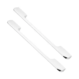 DecorAndDecor - SEMMA Polished Nickel Slimline Kitchen Cabinet Drawer Cupboard Pull Door Handles - 96-128mm - Pair