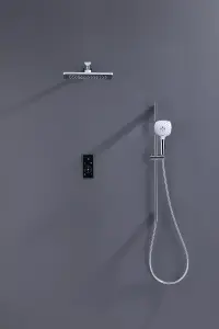 VURTU Zeus Digital Thermostatic Shower Valve System, 550(H) x 250(W), Chrome, 894703