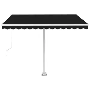 Berkfield Freestanding Manual Retractable Awning 300x250 cm Anthracite