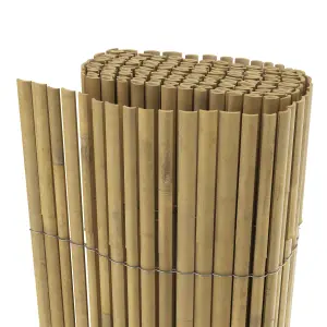 Natural Bamboo Garden screen (H)1.8m (W)3m