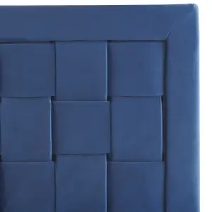 Velvet EU Double Bed Navy Blue LIMOUX