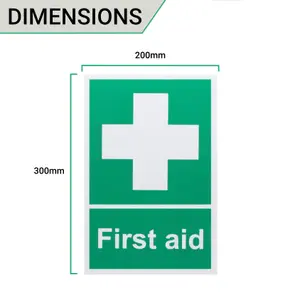 EAI - First Aid Sign 300x200mm Screw Fixed