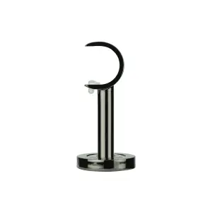 GoodHome Kimlos Black Nickel effect Metal Short Curtain pole bracket (Dia)28mm