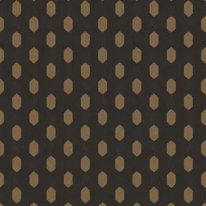 Galerie Absolutely Chic Brown Metallic Black Art Deco Style Geometric Motif Smooth Wallpaper