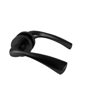 Intelligent Hardware - Internal Door Handle - Pair - Lever on Round Rose - Truro - Matt Black