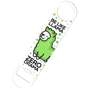 Grindstore Be Like Llama Zero Drama Bar Blade Bottle Opener White (One Size)