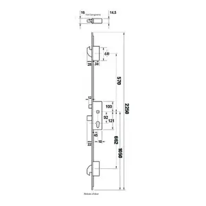 ERA 3 Point Door Lock 2 Hook 45mm Backset - Stainless Steel