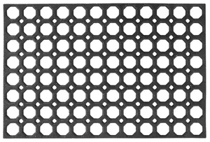 Nicoman Black Honeycomb Heavy duty Door mat, 60cm x 40cm