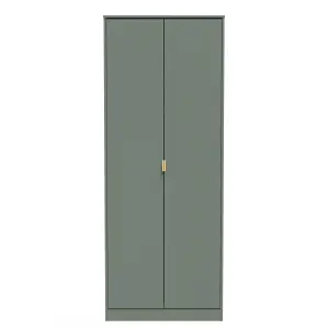 Linear Ready assembled Modern Matt green Tall Double Wardrobe (H)1970mm (W)740mm (D)530mm