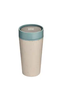 Circular Coffee Cup 12oz Cream & Faraway Blue