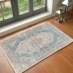 ALKA Machine Washable Vintage Area Rug 66 x 115 cm