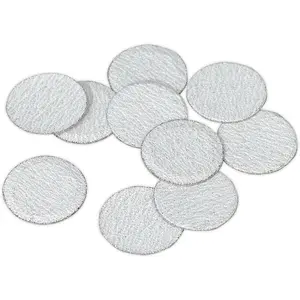 10 Pack of 50mm Hook and Loop Mini Sanding Discs - 60 Grit Aluminium Oxide for Precision Sanding