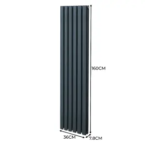 Oval Radiator - 1600 x 360mm - Anthracite