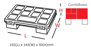 Container Jewelry Tool Box Case Torage - Size 192 x 143 x 50 mm