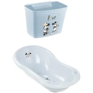 Keeeper Blue Baby Bath Tub 84cm with Plug & Hanging Organizer Box 4L