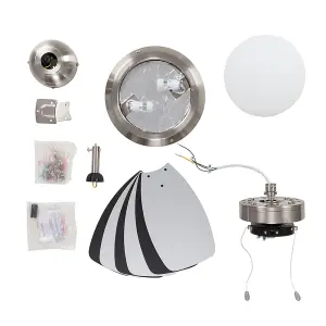 ValueLights Silver Ceiling Fan Light