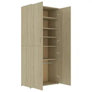 Berkfield Shoe Cabinet Sonoma Oak 80x39x178 cm Engineered Wood