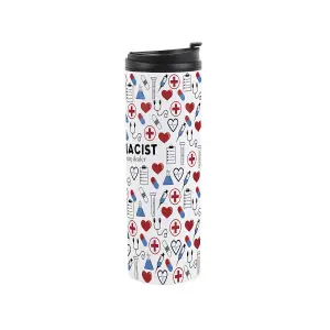 Pharmacist Travel Mug - Novelty Medical Themed Gift - Stainless Steel Vacuum-Sealed Double-Walled Hot/Cold Drinks Travel Flask