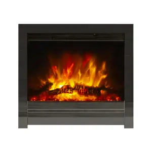 Be Modern Kempton 2kW Black Nickel effect Electric Fire (H)595mm (W)570mm (D)75mm