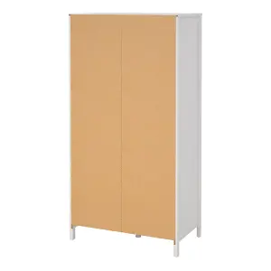 Barcelona Wardrobe with 1 door + 1 mirror door + 2 drawers White