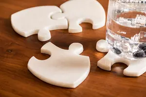 Maison by Premier Kindia Set of 4 Marble Jigsaw Coasters