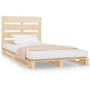 Berkfield Bed Frame 90x200 cm Solid Wood Pine