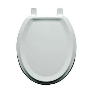 Bemis Whisper Grey Wood Slow Close Toilet Seat - 492