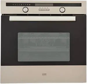 Cooke & Lewis Clmfsta Built-In Single Multifunction Oven - Brushed Black & Grey Stainless Steel Effect