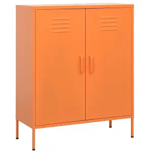 Berkfield Storage Cabinet Orange 80x35x101.5 cm Steel