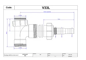 McAlpine V33L 1" x " Domestic Appliance Tee