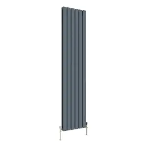 Vertical Anthracite Double Flat Panel Radiator (H) 1800 mm x (W) 408 mm, 5948 BTU.