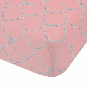 Catherine Lansfield Mermaid Ombre Fitted Sheet Pink