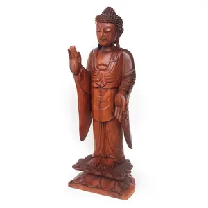 Something Different Standing Buddha Acacia Wood Statue Natural (One Size)