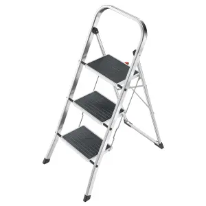 Hailo K60 Aluminium Folding Step Stool - 3 Steps