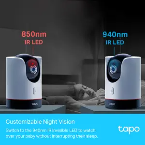 TP-Link Tapo Wireless Indoor Pan & tilt Smart camera - White & black