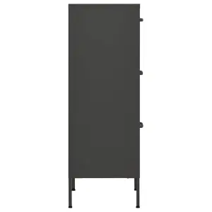 vidaXL Storage Cabinet Anthracite 42.5x35x101.5 cm Steel