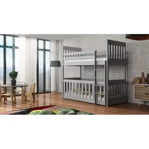 Magee Single (3') Standard Bunk Bed Grey Matt