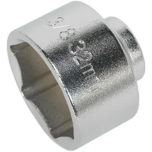 32mm Low Profile Oil Filter Socket for 3/8" Drive - Durable Steel Tool