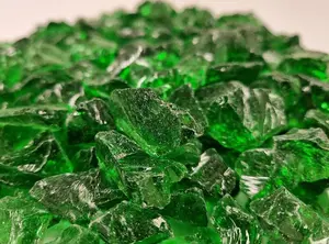 Jade Green Tumbled Glass Chippings 10-20mm - 5 Large 5kg Bags (25kg)