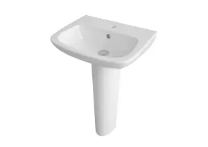 1 Tap Hole Ceramic Basin & Full Pedestal - 500mm