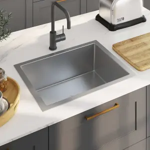 vidaXL Handmade Kitchen Sink Stainless Steel